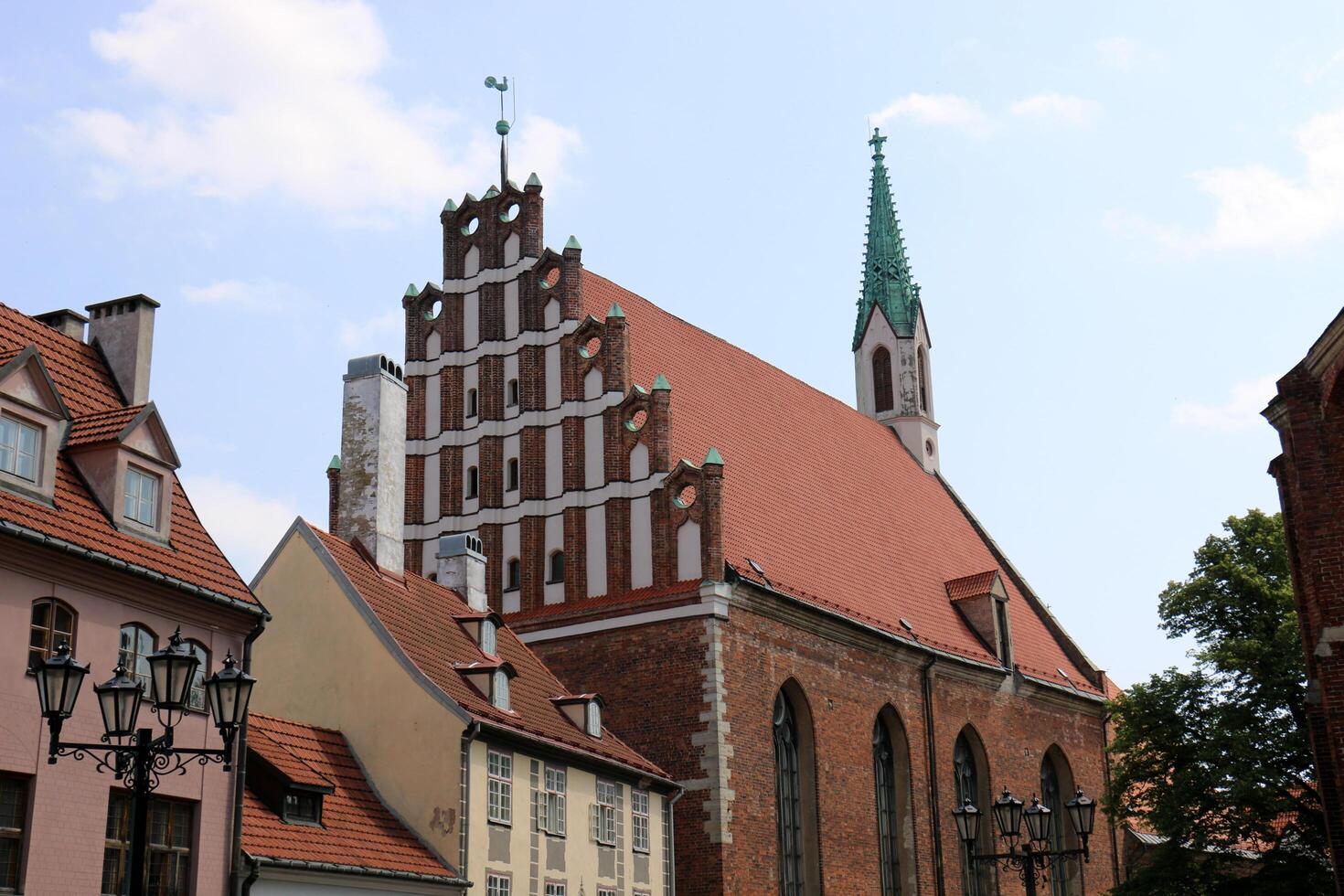 25 07 2023 Riga Latvia. Riga, the capital of Latvia, is located on the banks of the Daugava River at its confluence with the Gulf of Riga. photo