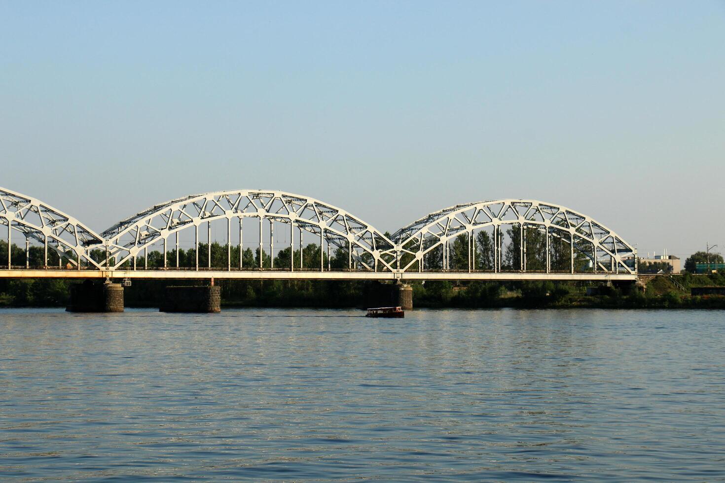 25 07 2023 Riga Latvia. Riga, the capital of Latvia, is located on the banks of the Daugava River at its confluence with the Gulf of Riga. photo