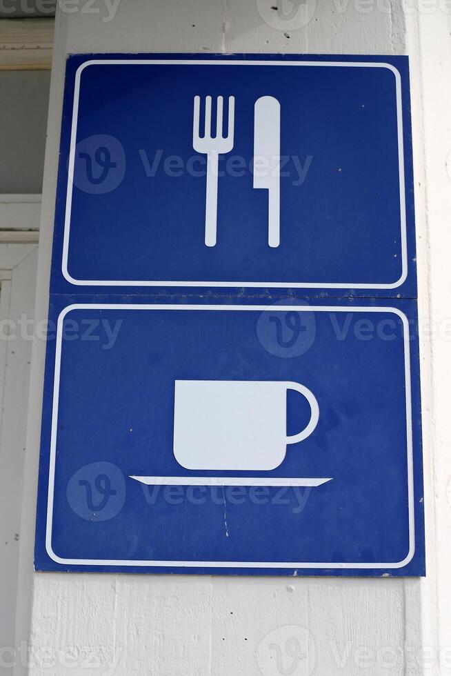 Road signs and directional signs on roads in Israel. photo
