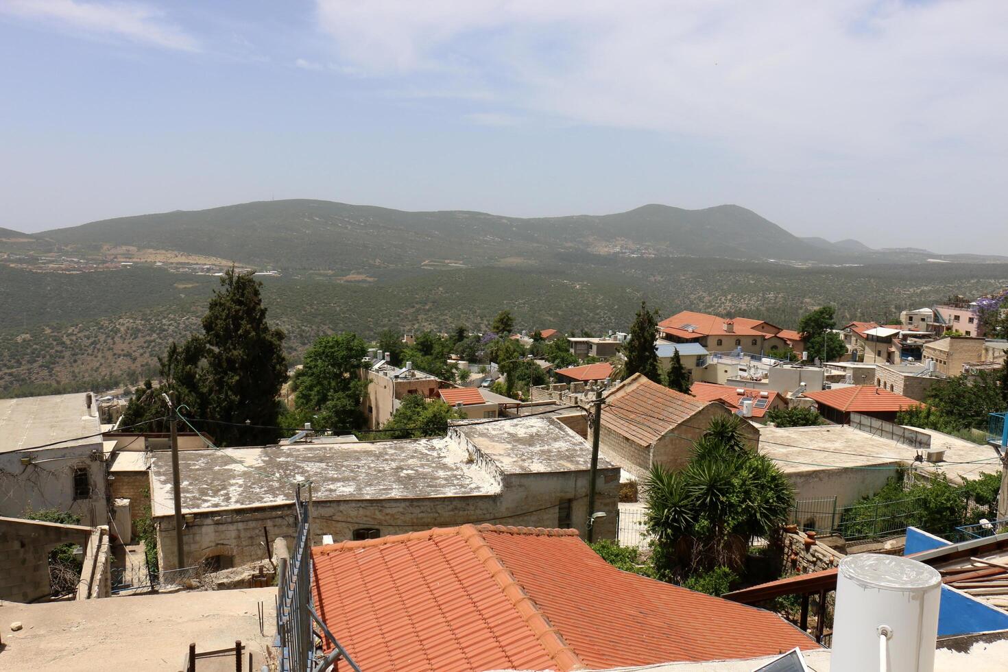 06 30 2023 Safed Israel. Ancient city of Safed, city of Kabbalists and artists photo