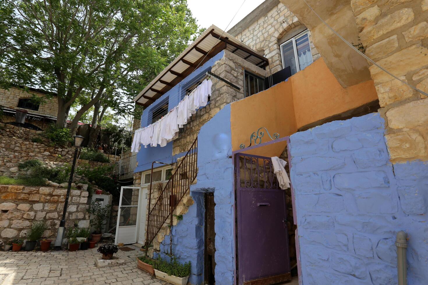 06 30 2023 salvado Israel. antiguo ciudad de asegurado, ciudad de cabalistas y artistas foto
