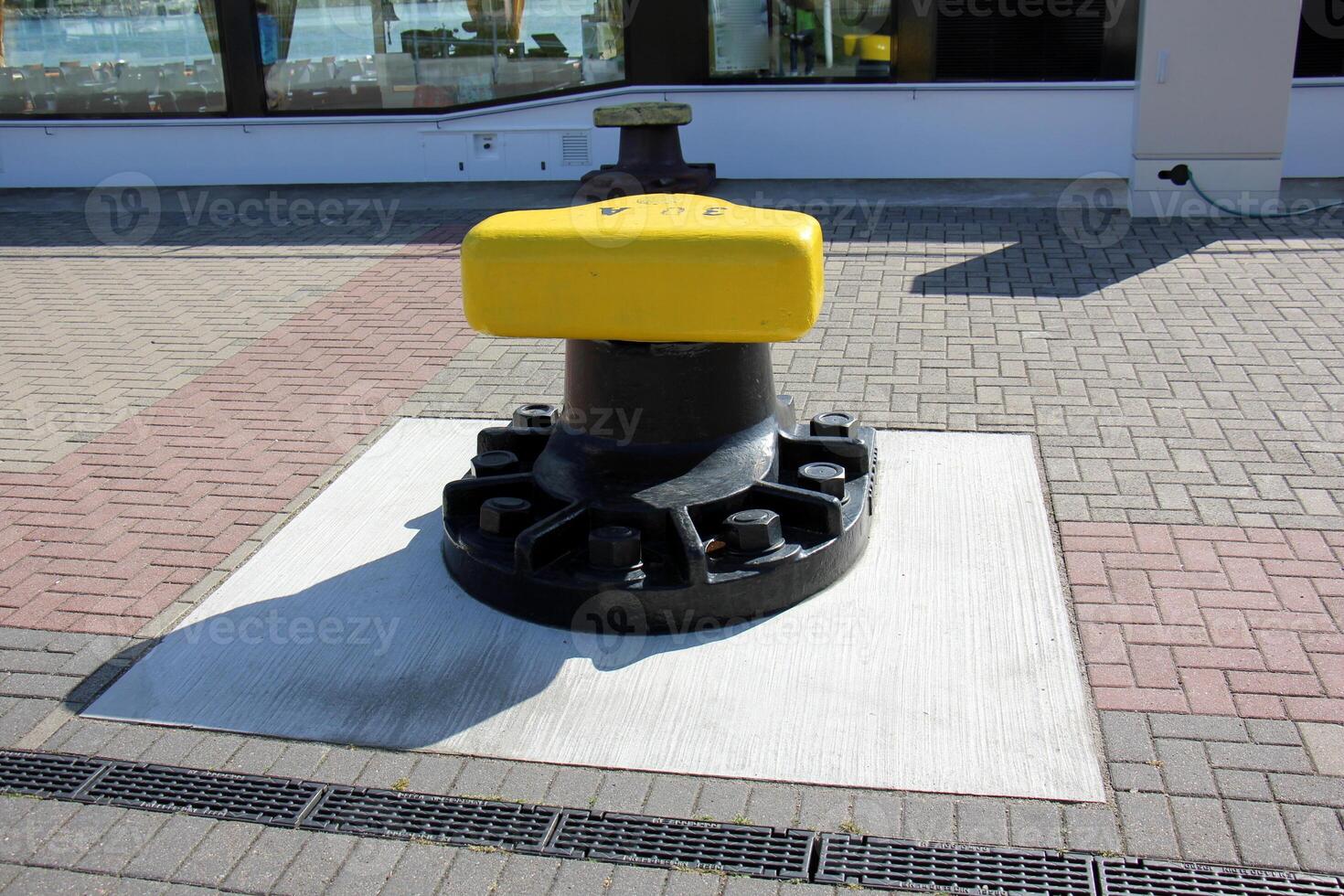 A pier on the shore for mooring boats and yachts. photo