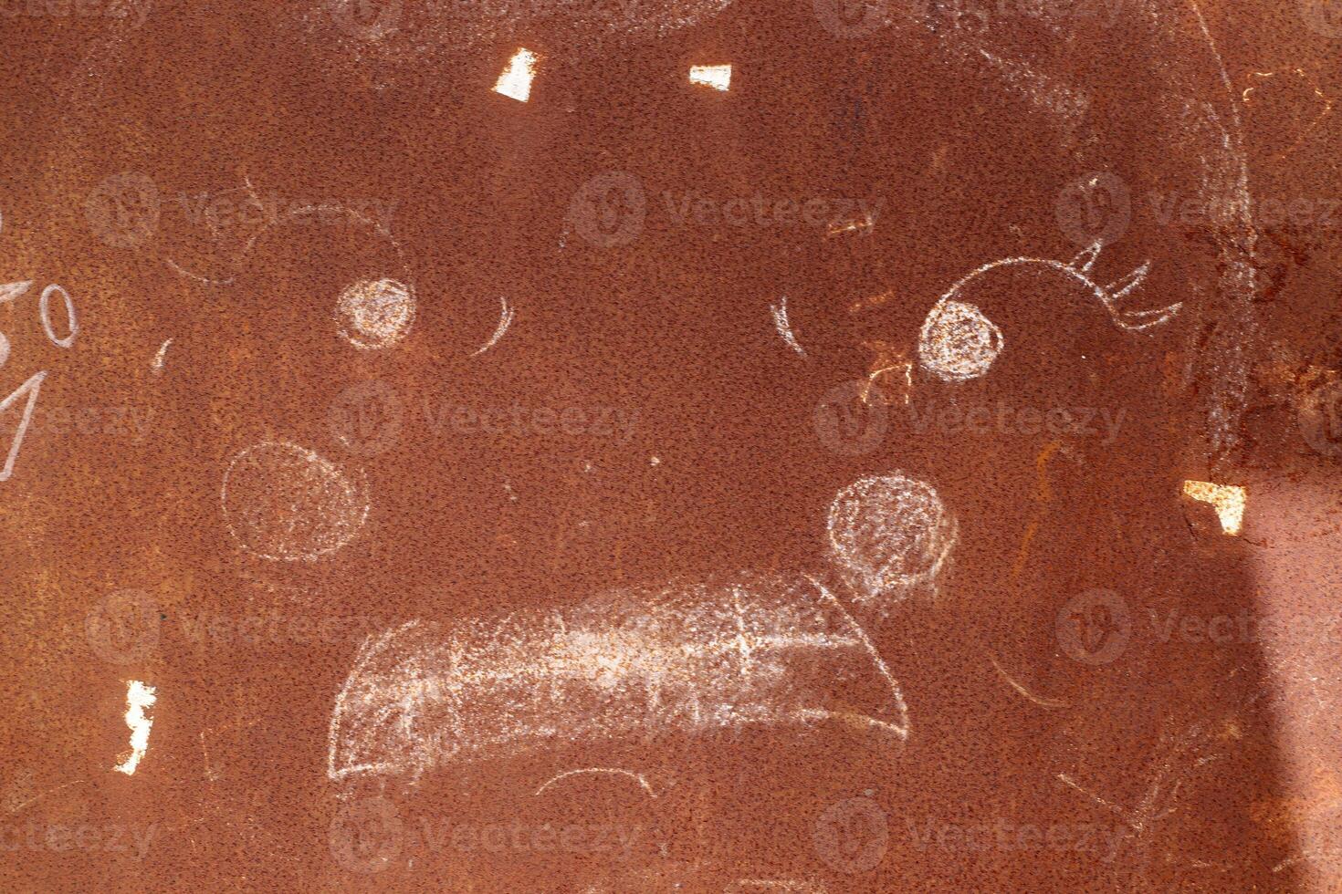 Texture of old and rusty iron. Rusty metal products. photo
