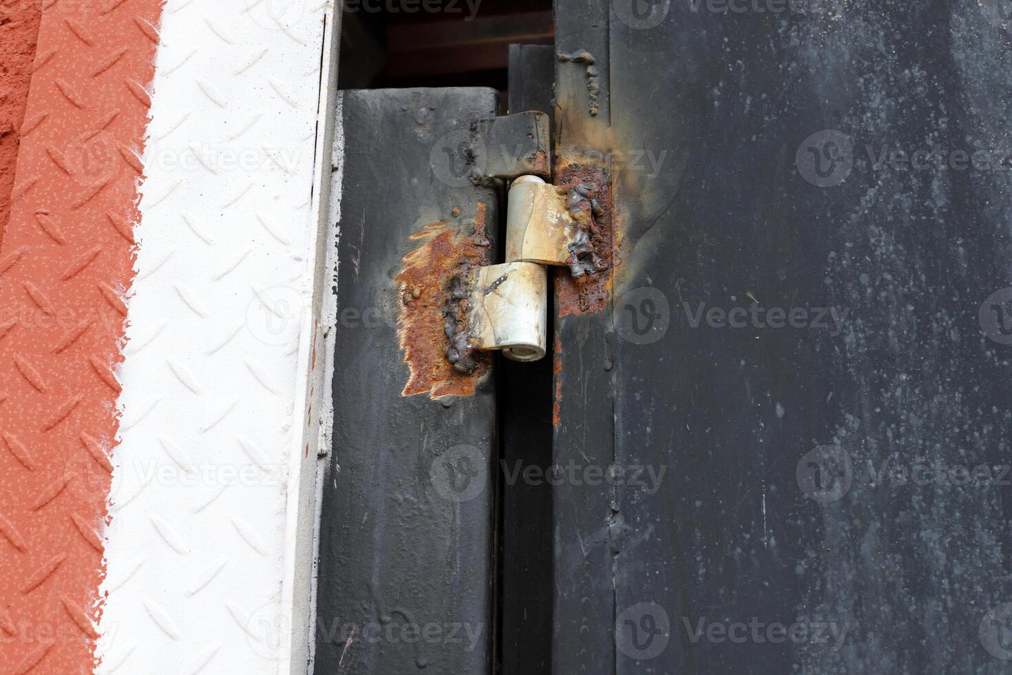 Texture of old and rusty iron. Rusty metal products. photo