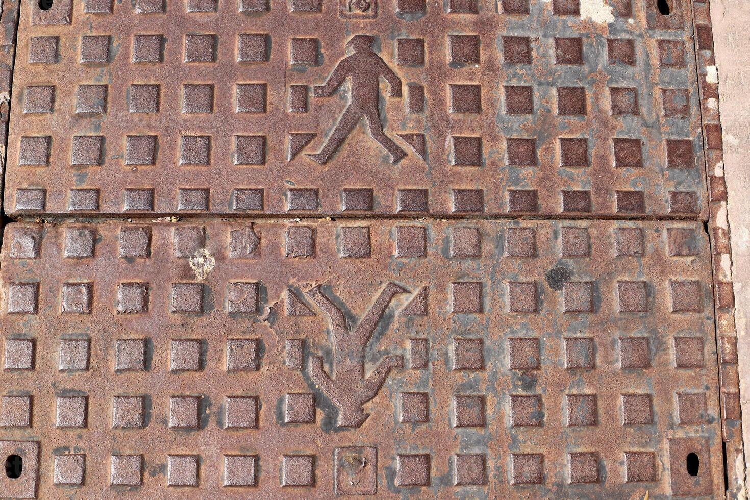 Texture of old and rusty iron. Rusty metal products. photo