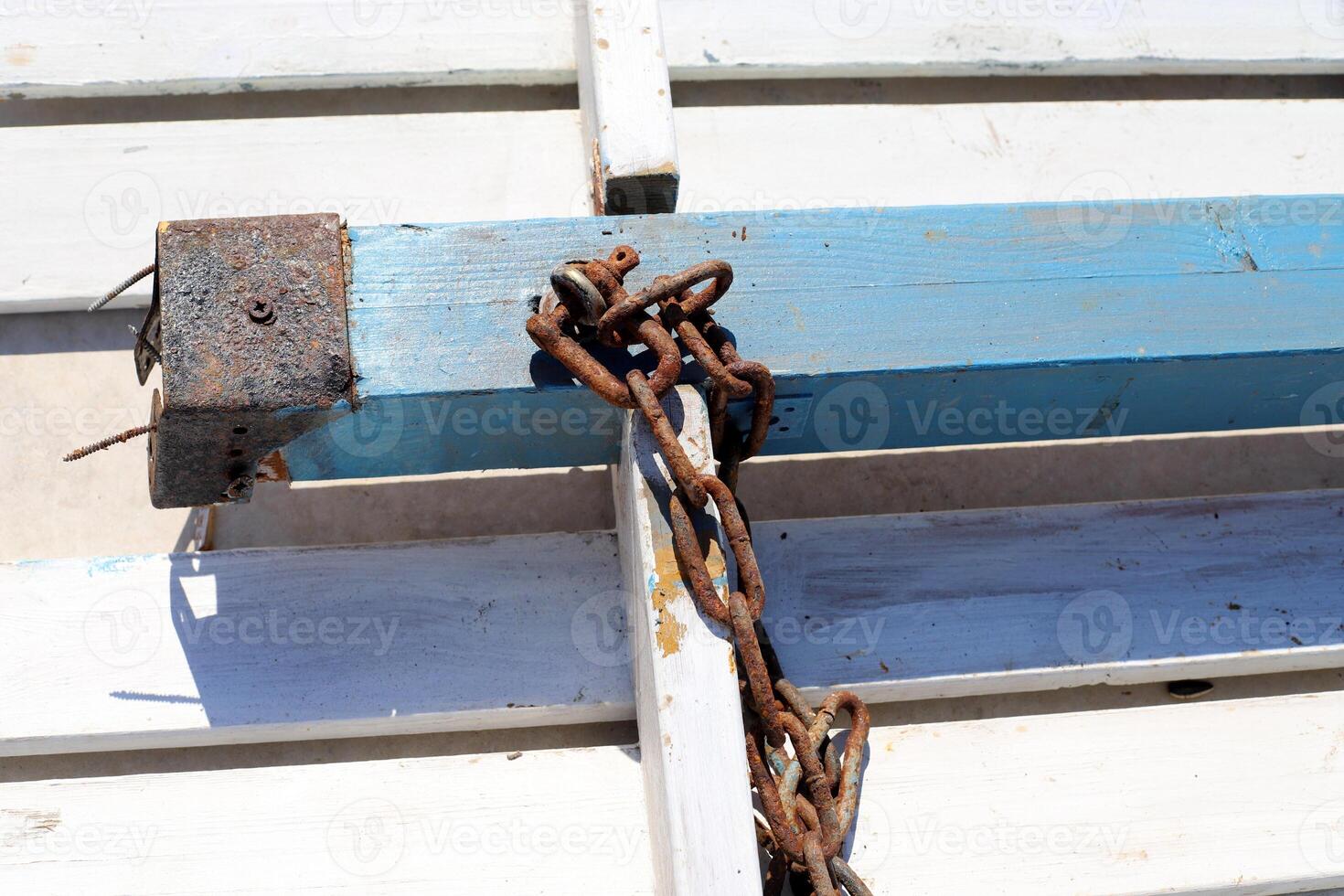 Texture of old and rusty iron. Rusty metal products. photo