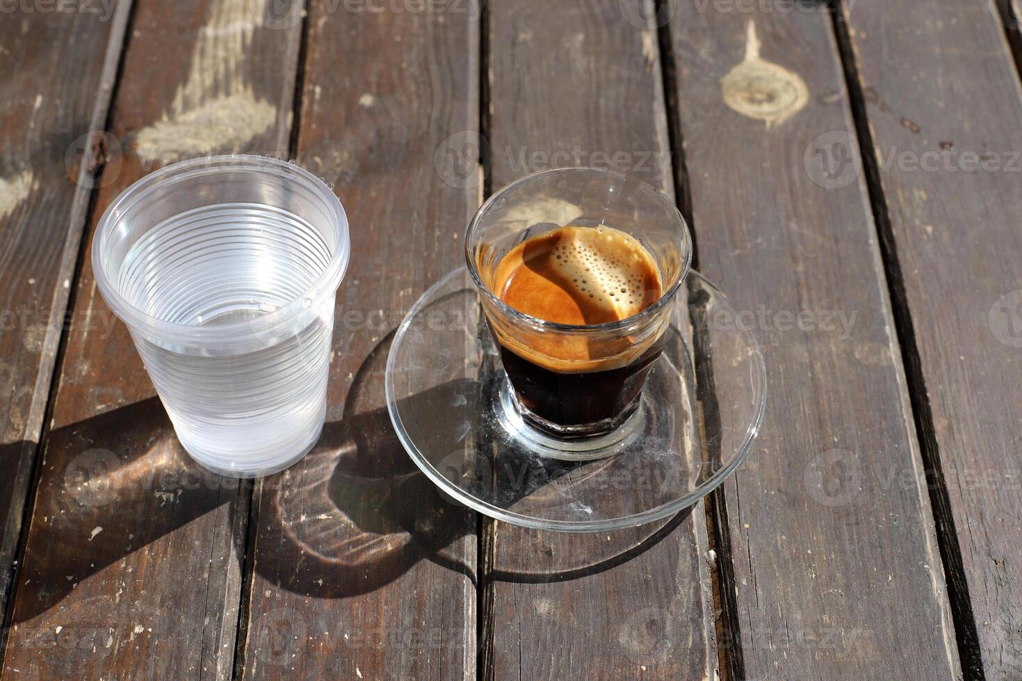 A cup of hot aromatic coffee. illustration . photo