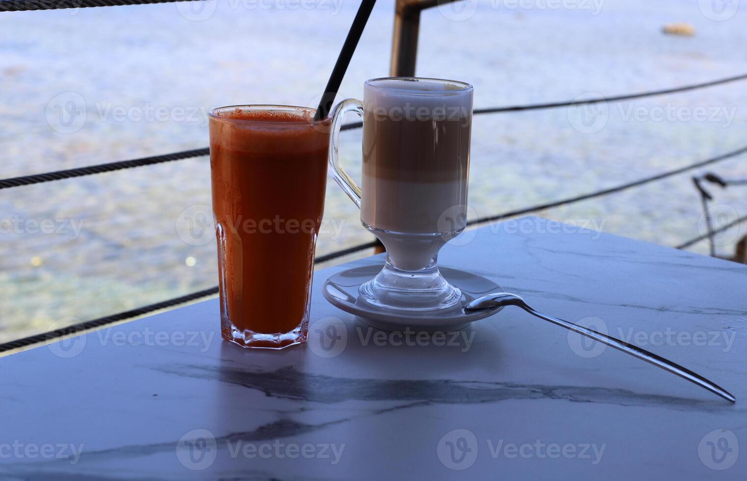A cup of hot aromatic coffee. illustration . photo