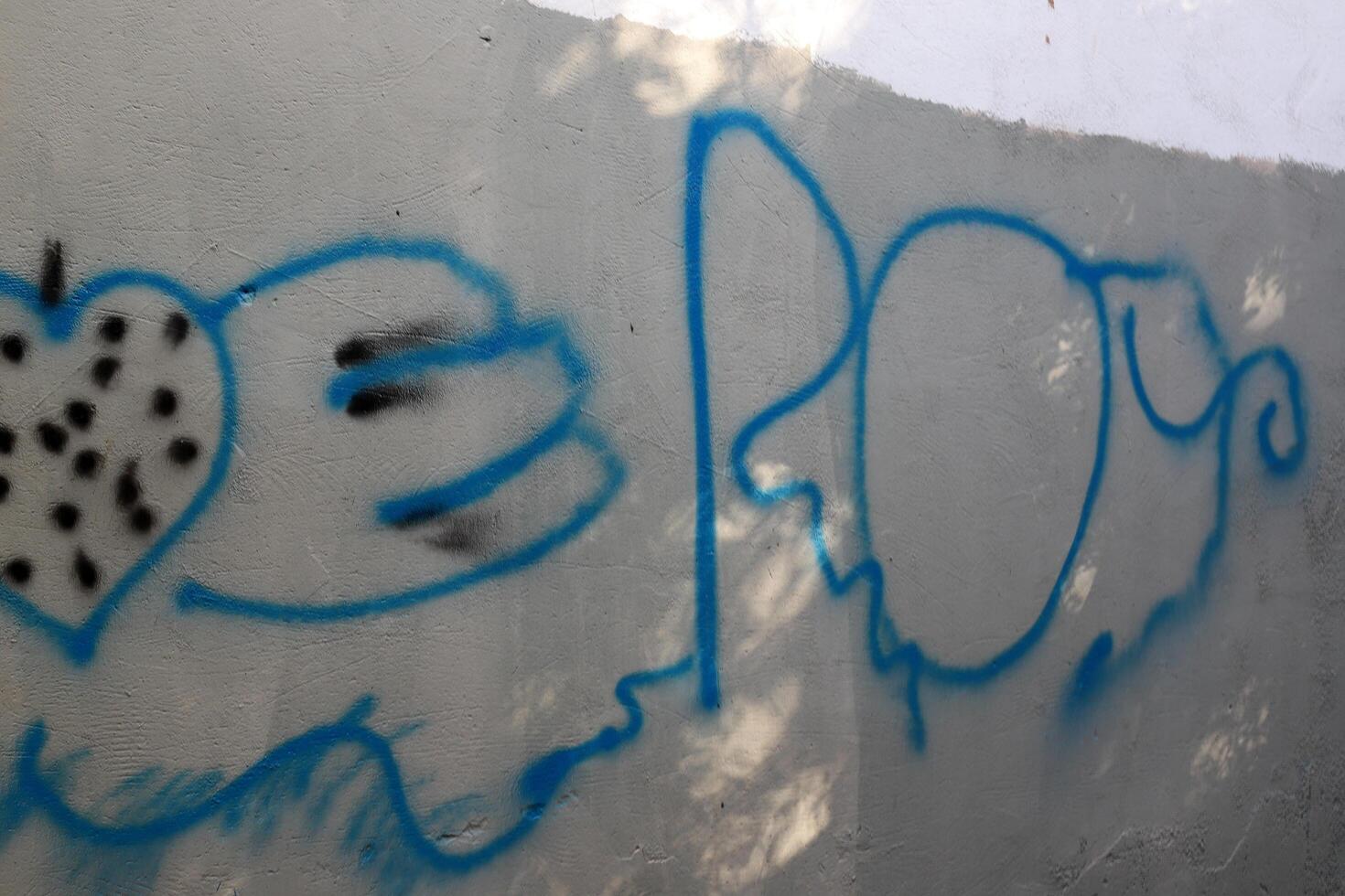 Tel Aviv Israel March 20, 2024. Colorful graffiti on the walls of houses in the city of Tel Aviv. photo