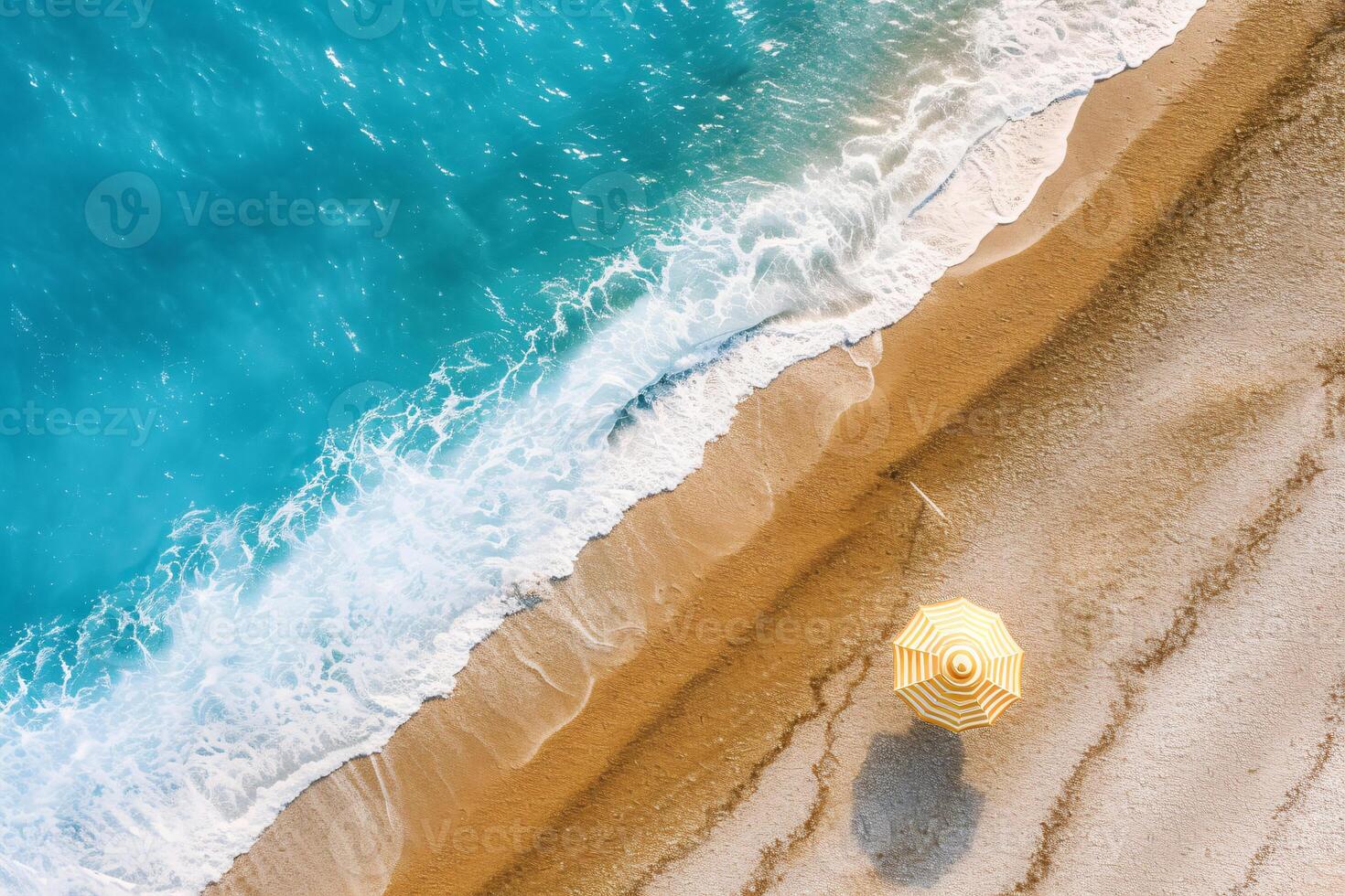 Photo relaxing aerial beach scene summer vacation