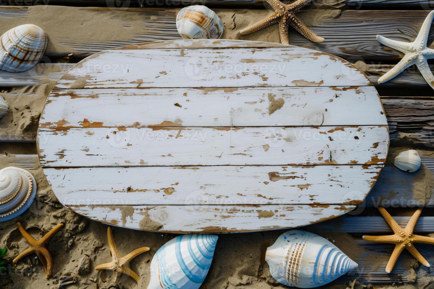 photo white wooden board with other objects