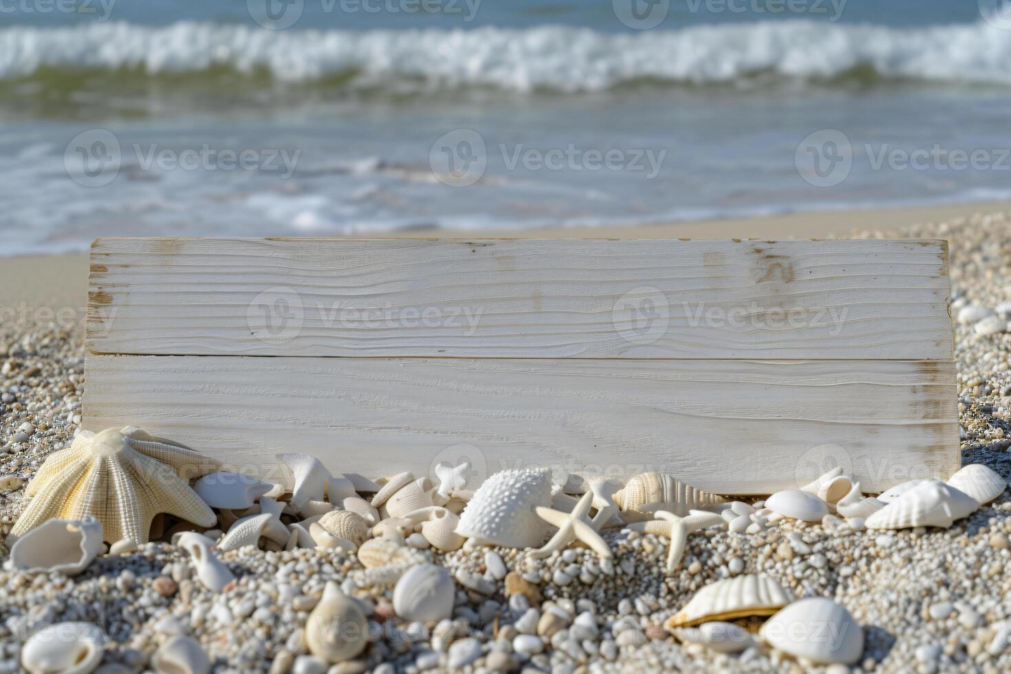 photo white wooden board with other objects