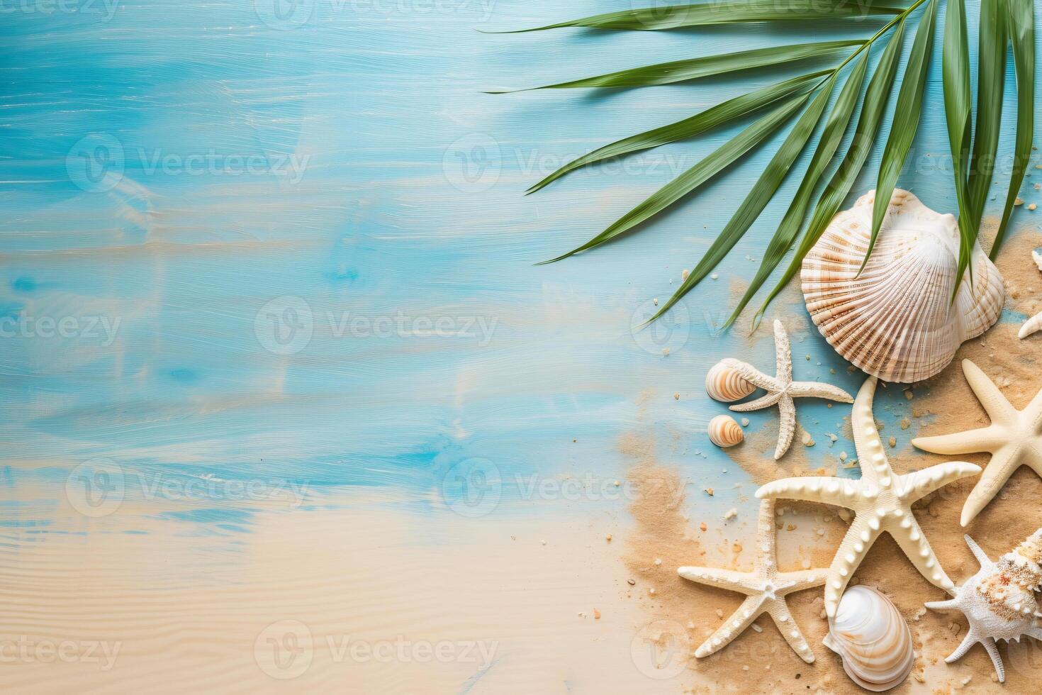 photo beach background with beach elements