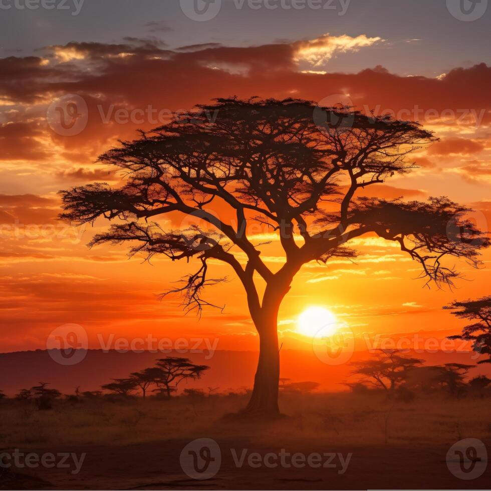 photo mesmerizing view of the silhouette
