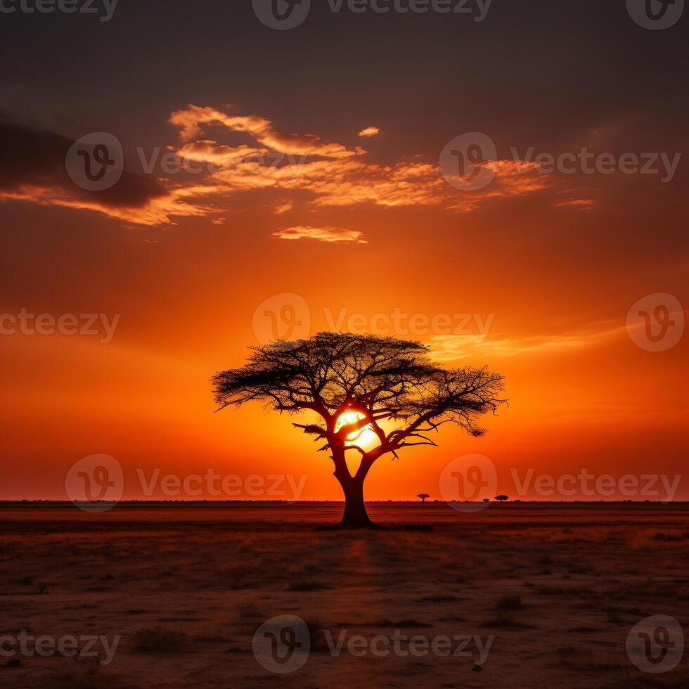 photo mesmerizing view of the silhouette