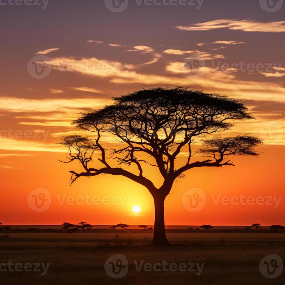 photo mesmerizing view of the silhouette