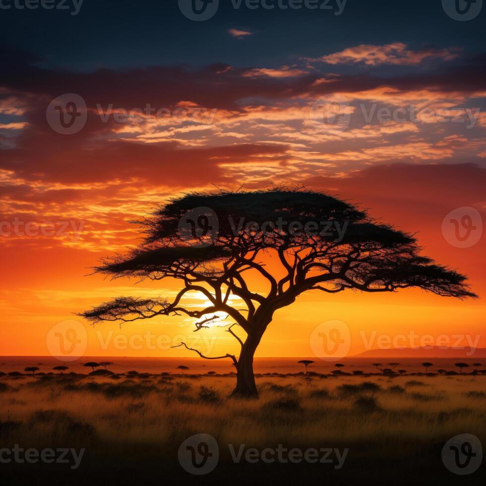 photo mesmerizing view of the silhouette
