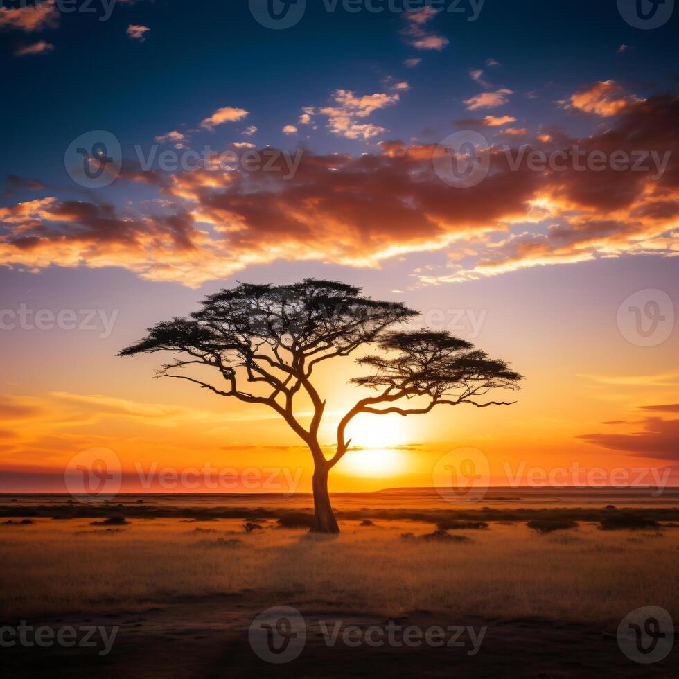 photo mesmerizing view of the silhouette