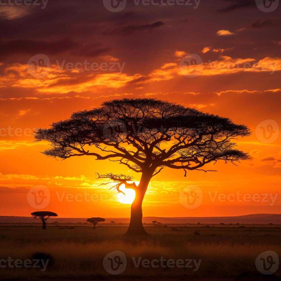 photo mesmerizing view of the silhouette