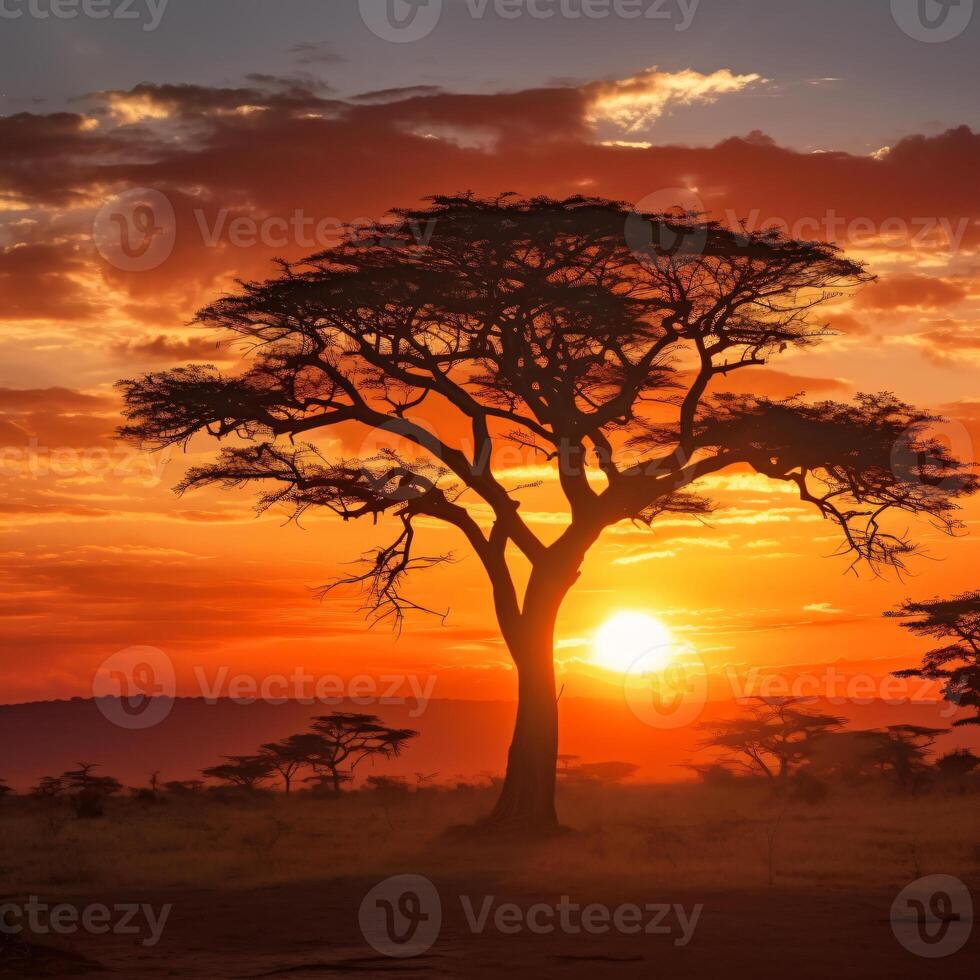 photo mesmerizing view of the silhouette