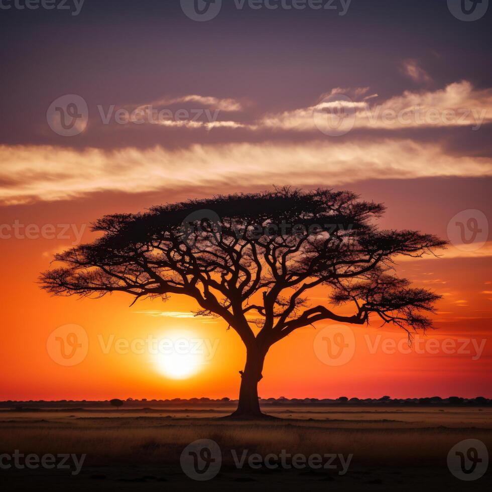 photo mesmerizing view of the silhouette