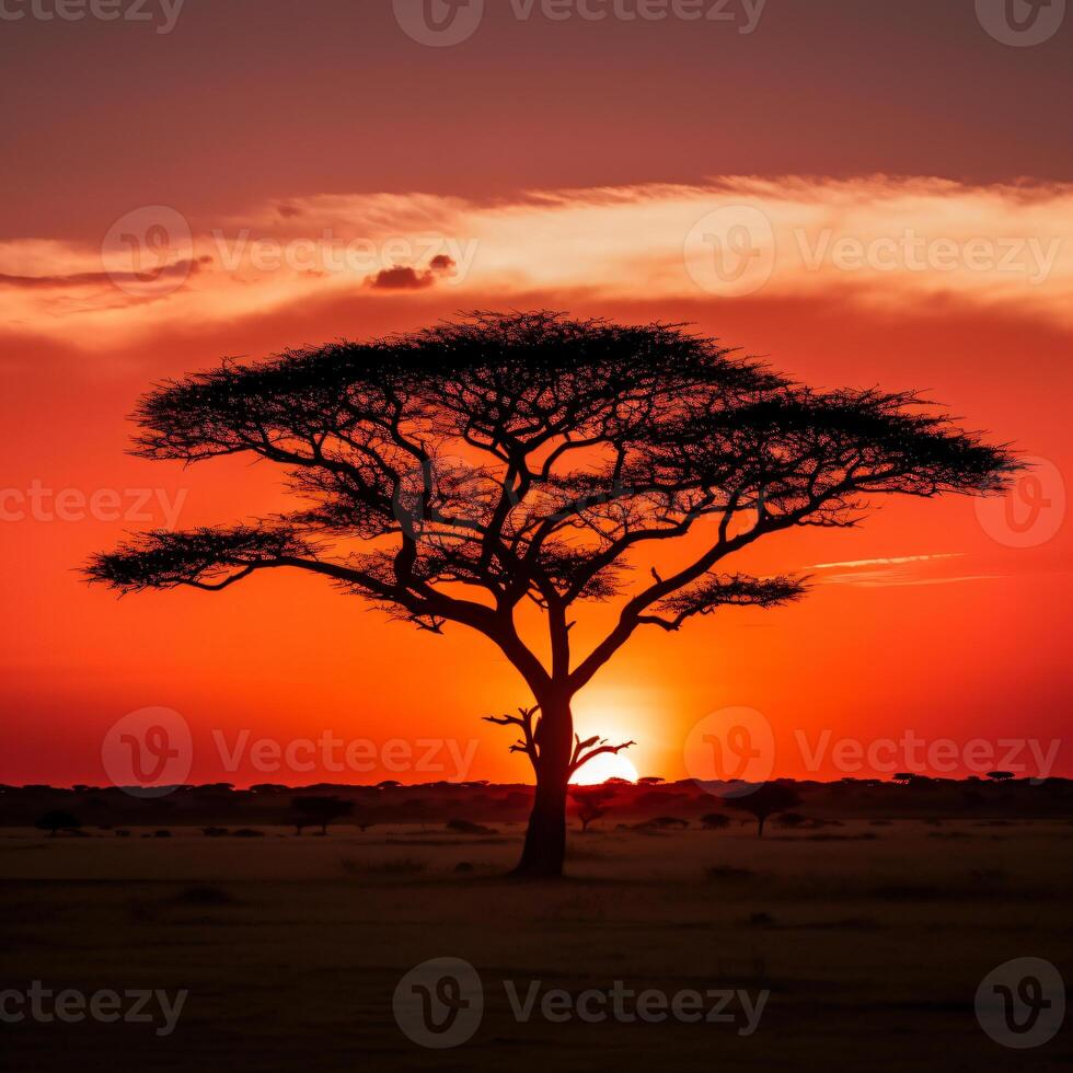 photo mesmerizing view of the silhouette