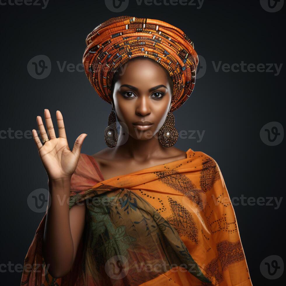 photo stop it african woman with dark smooth
