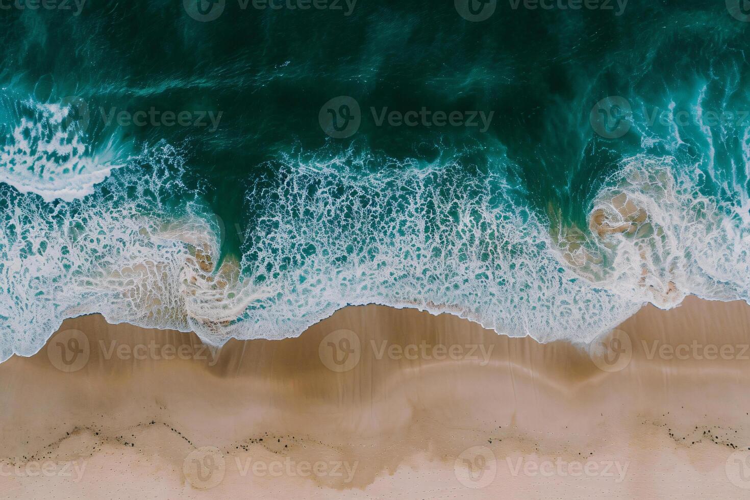 photo vertical overhead shot of a wavy sea