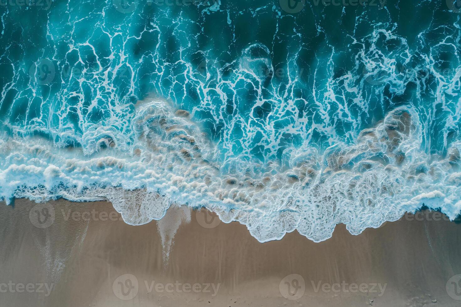 photo vertical overhead shot of a wavy sea