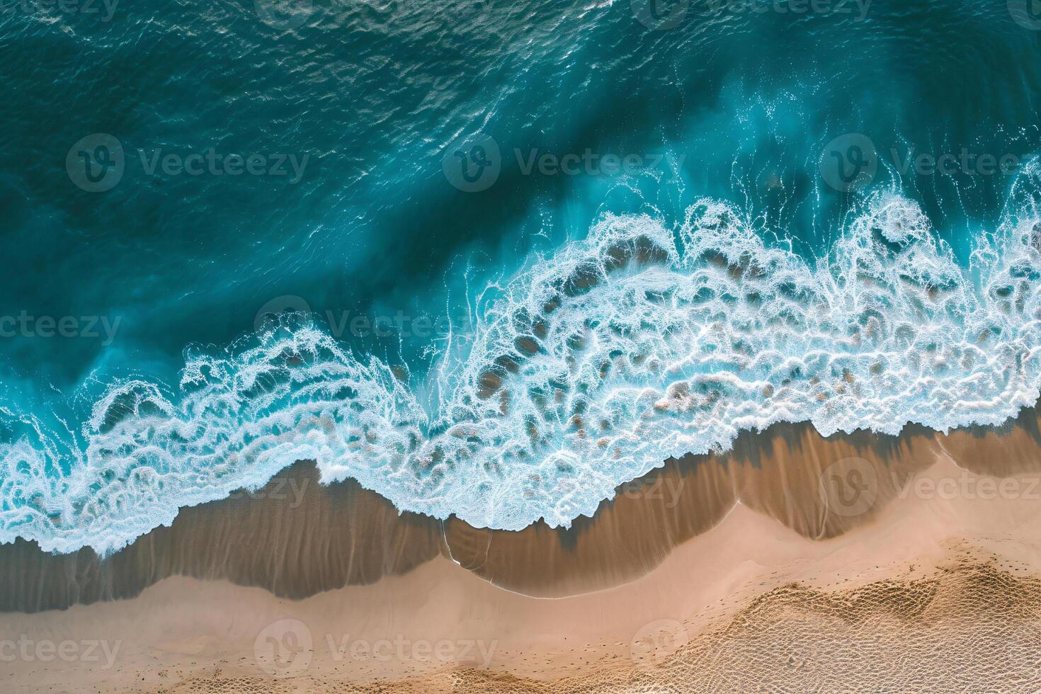 photo vertical overhead shot of a wavy sea