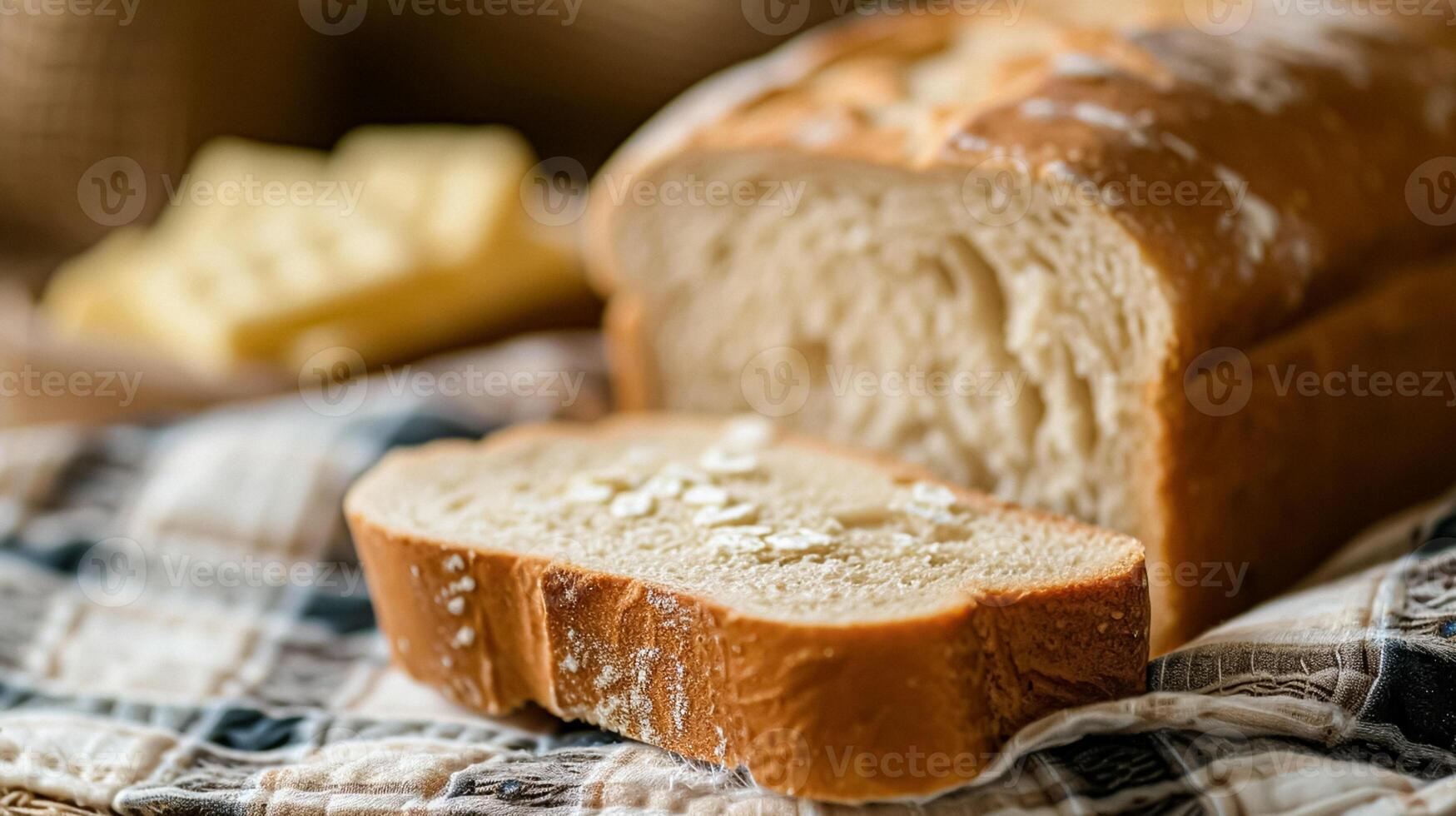 Bread and butter, homemade baking and traditional food, country life photo