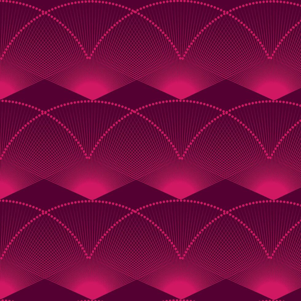 Seamless geometric vintage pattern, red background vector