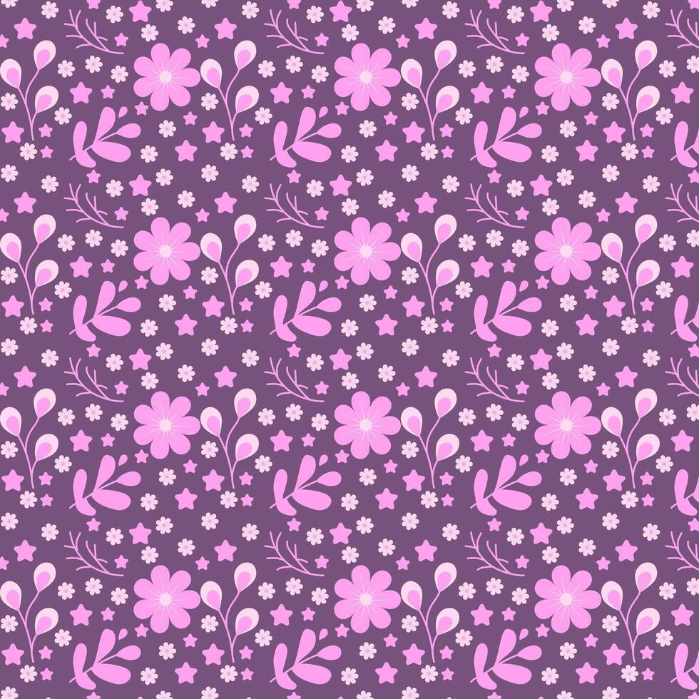 elegante floral modelo en pequeño vistoso flores y hojas. libertad estilo. floral sin costura antecedentes para Moda huellas dactilares. ditsy impresión. sin costura textura. vector