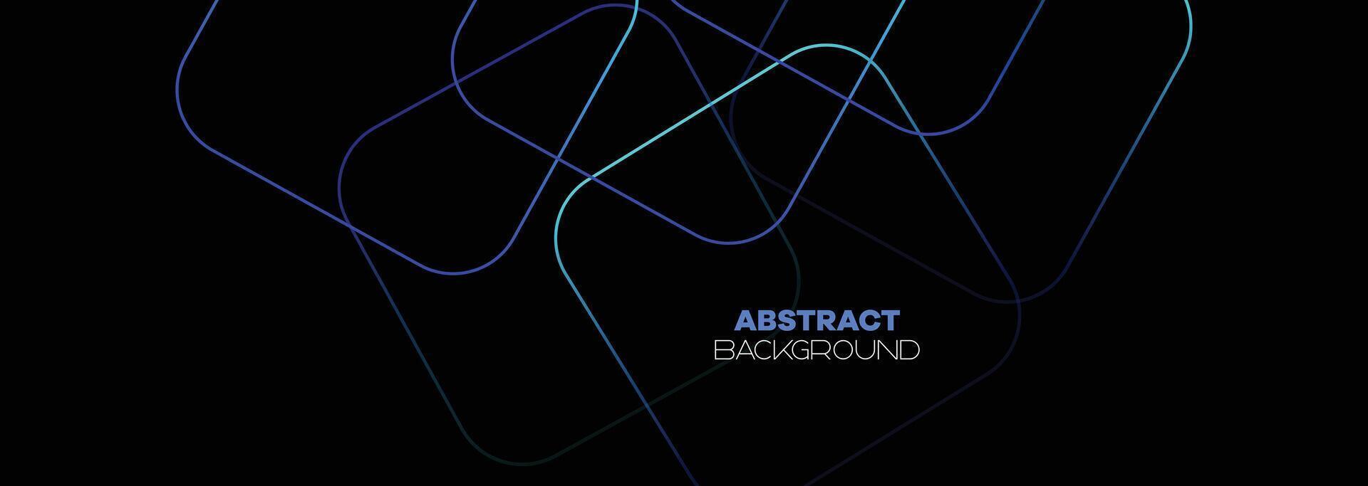 Dark blue, Green abstract banner background with glowing geometric lines. Navy blue gradient shiny lines pattern Futuristic technology web background for Science, cover, website, header, brochure vector