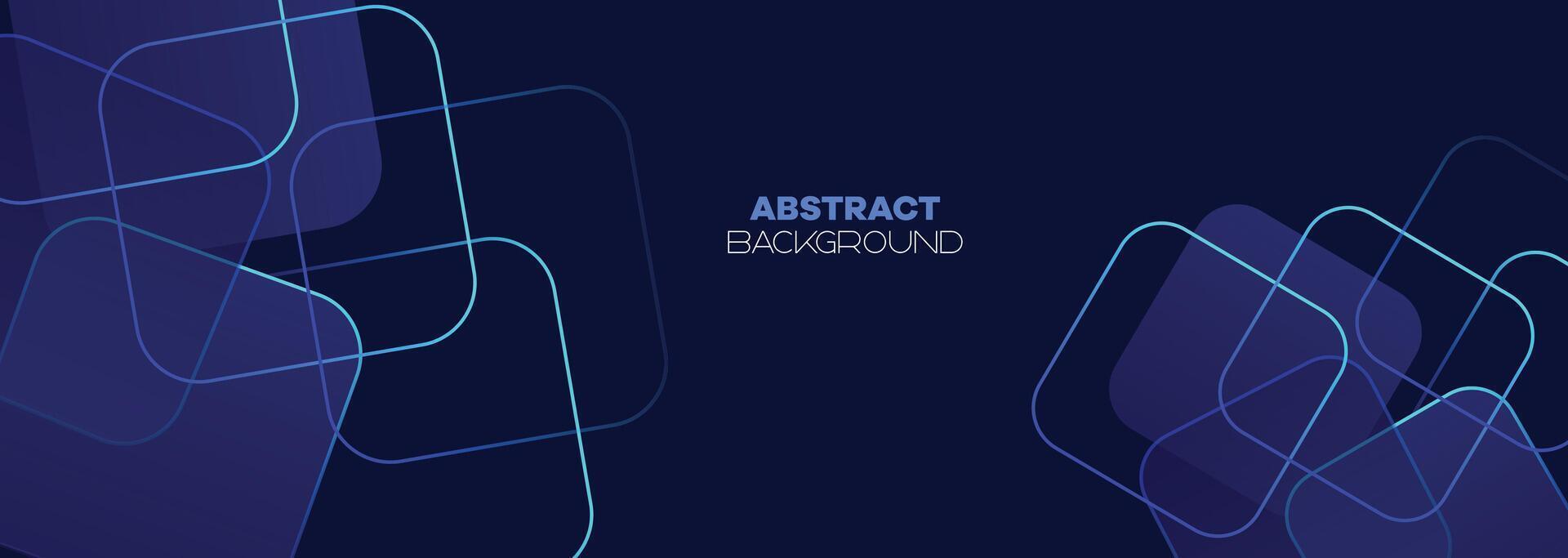 Dark blue, Green abstract banner background with glowing geometric lines. Navy blue gradient shiny lines pattern Futuristic technology web background for Science, cover, website, header, brochure vector