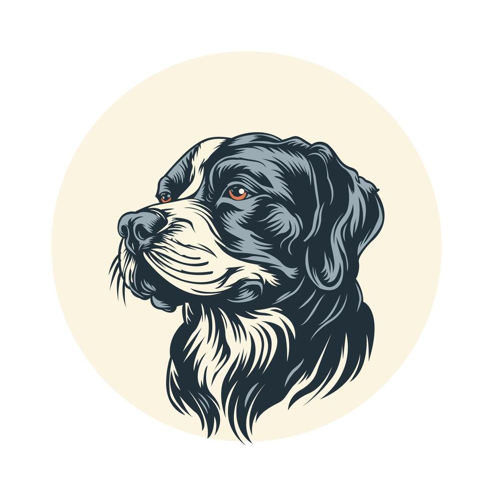 perro cara , ilustración vector