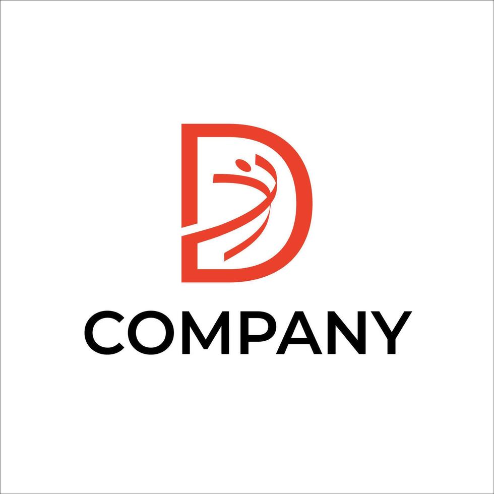 Letter D Dance Logo vector
