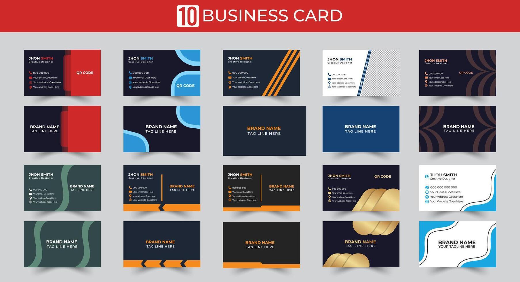 Professional business card template Modern and clean business card template Clean style modern business card template vector