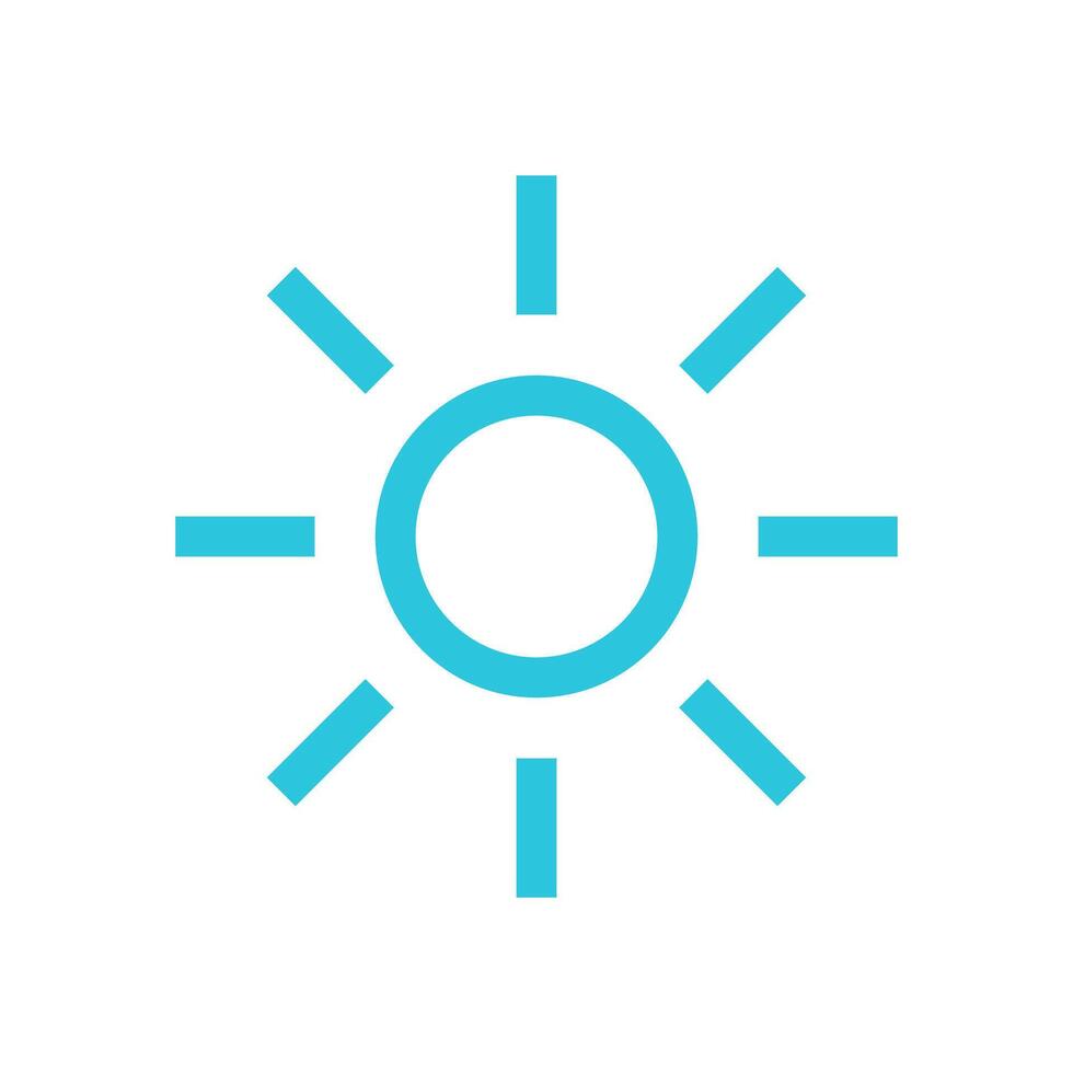 Sunny day, daylight iicon. Isolated on white background. From blue icon set. vector