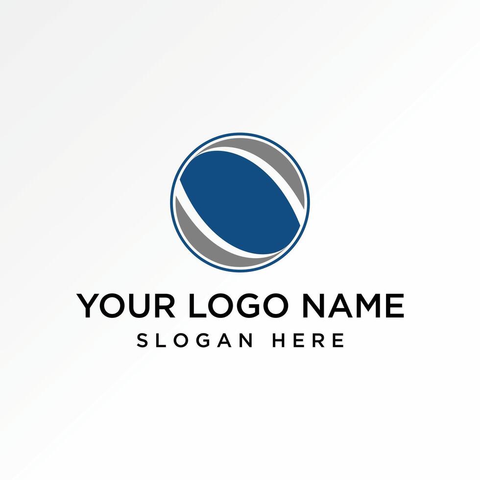 Logo design graphic concept creative premium abstract stock unique circle block with flip swoosh grunge Related to stripes ethinic fabric spine vector