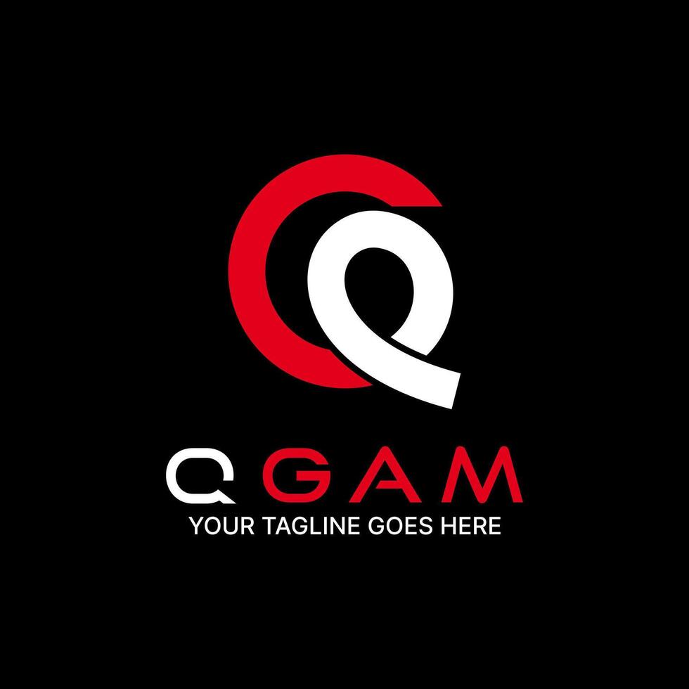 Logo design graphic concept creative premium stock abstract sign icon letter initial G or QG font application. Related monogram typography idea vector