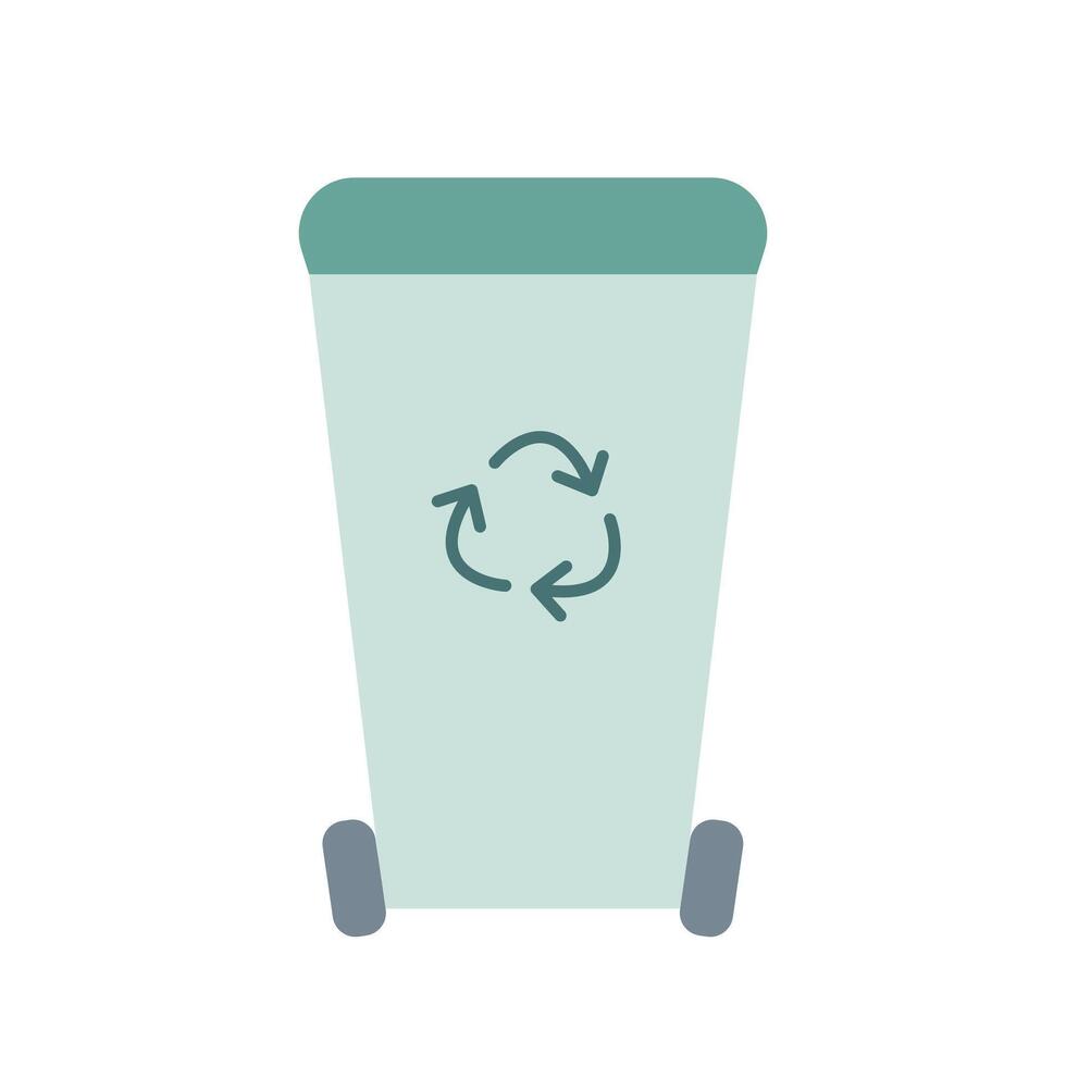 trash can flat icon vector