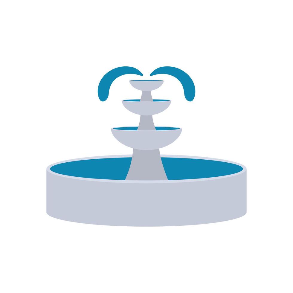 Flat fountain icon illustration vector