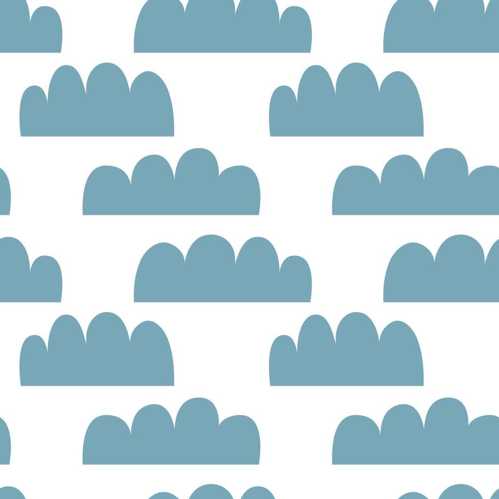 Flat clouds seamless pattern vector