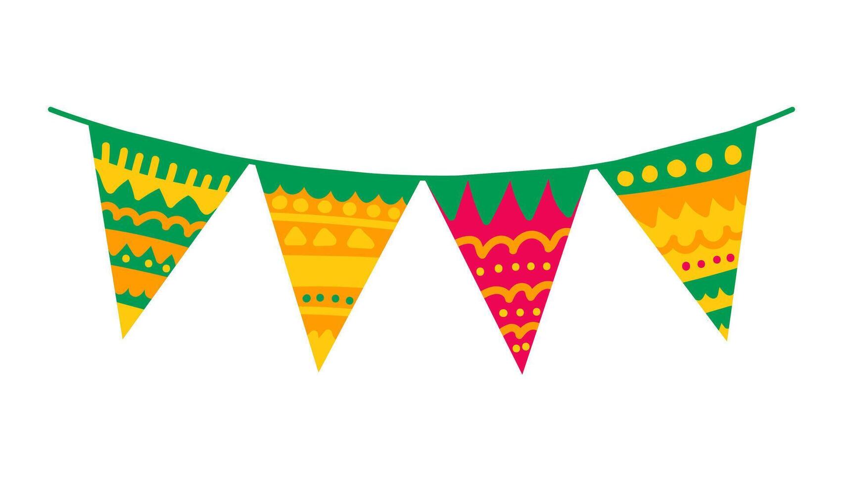 Hand drawn hanging garland vector