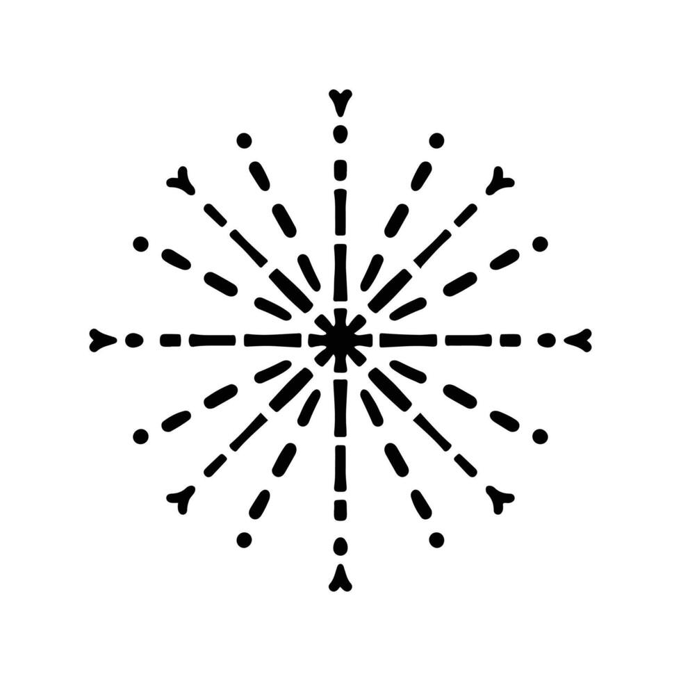 Firework line icon. Exploding festival fireworks set, Isolated on white background. Flat doodle style. Design concept for holiday banner, poster, flyer, greeting card, decorative elements vector