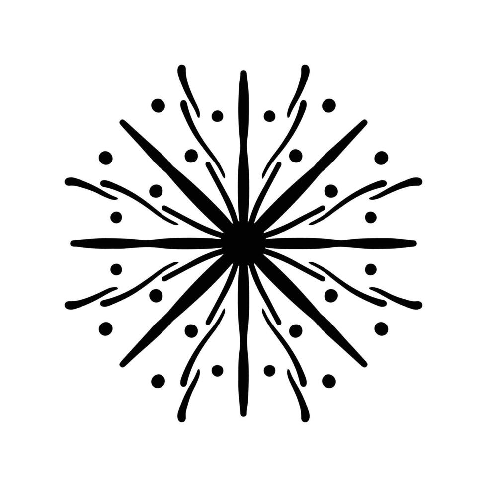 Firework line icon. Exploding festival fireworks set, Isolated on white background. Flat doodle style. Design concept for holiday banner, poster, flyer, greeting card, decorative elements vector