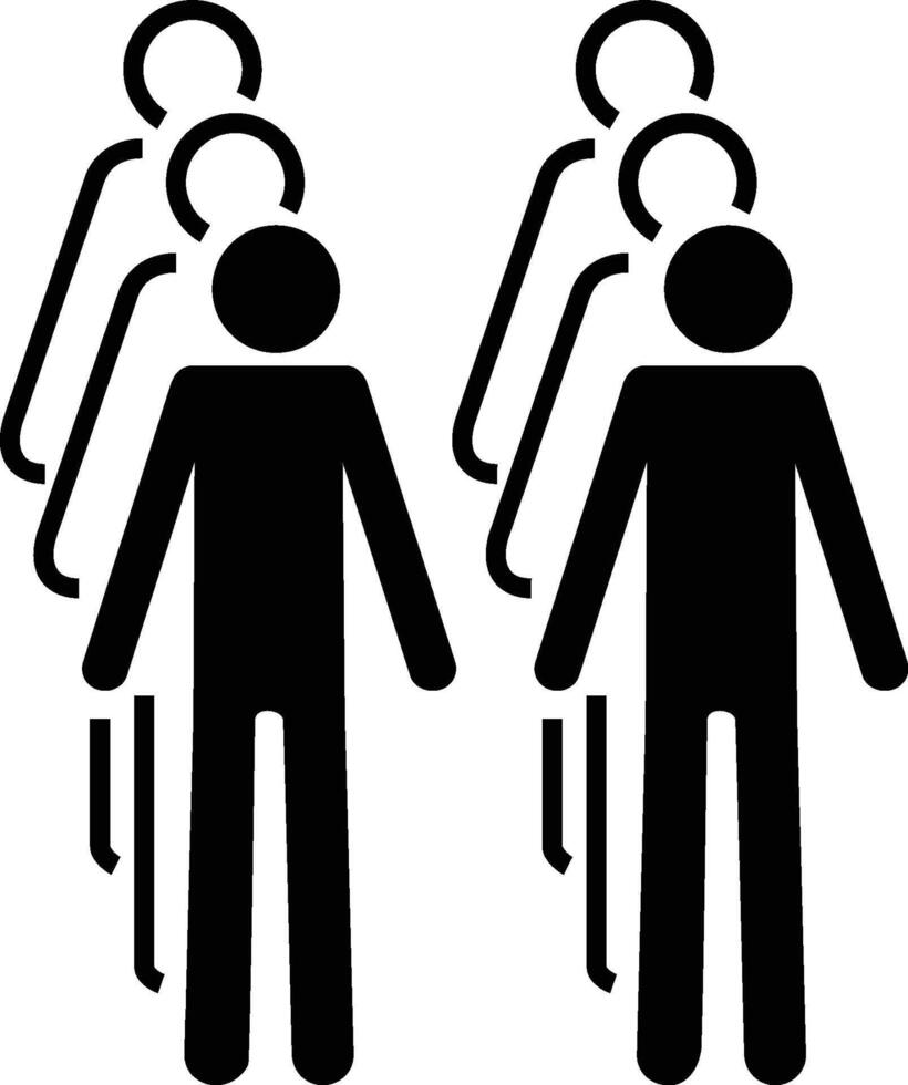 line up or queue in twos iso symbol 42689975 Vector Art at Vecteezy