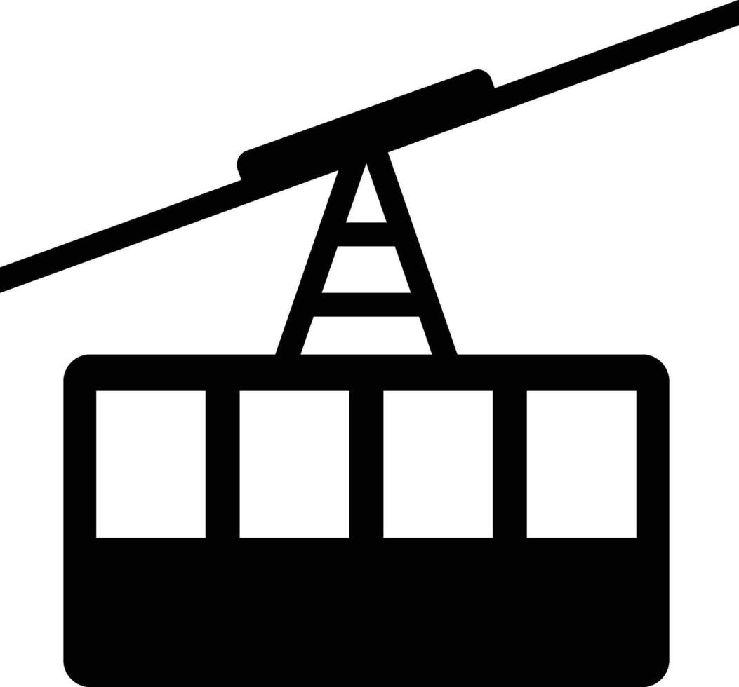 cable car transportation facility iso symbol vector