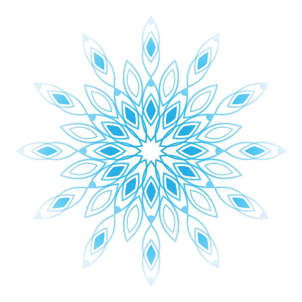 copo de nieve mandala diseño vector